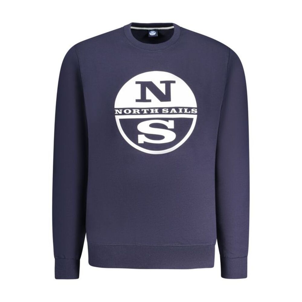 North Sails Blue Cotton Men Men's Sweatshirt